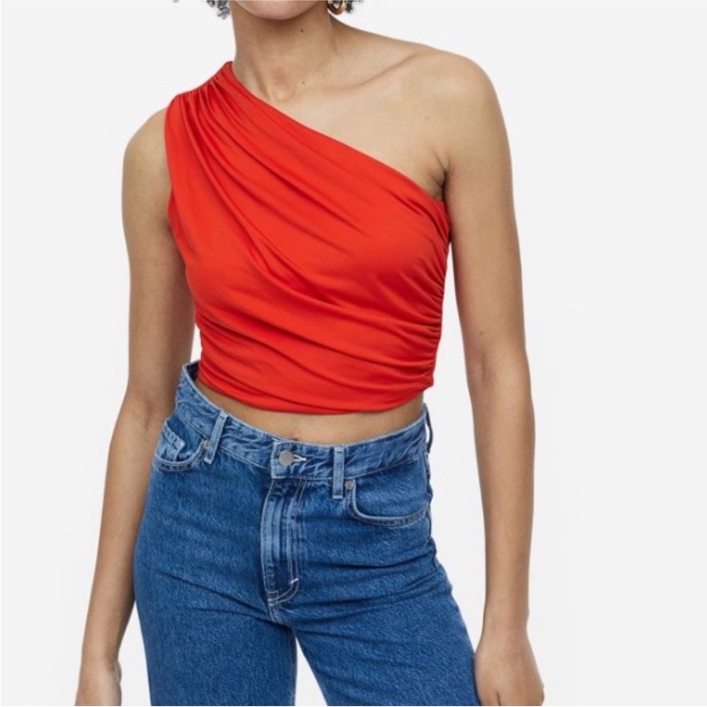 Saints 21  Red One-Shoulder Tank Top size M
